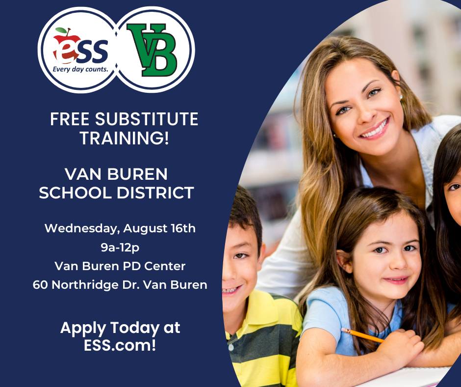 VBSD Substitute Training to be held August 16