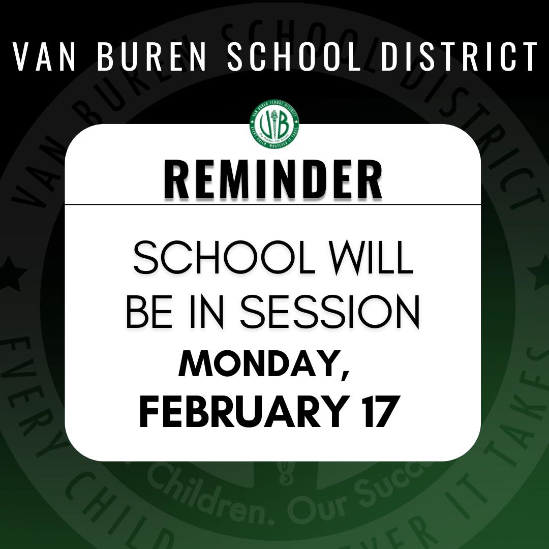 VBSD Will Be in Session Monday, February 17